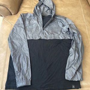 Under Armour 1/4 Zip Up Lightweight Mens Large Gray Rain Gear Logo windbreaker